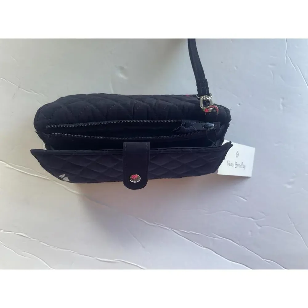 Vera Bradley Navy Floral Quilted RFID Smartphone Wristlet Wallet NWT $89 - Picture 8 of 9